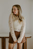 Crochet Cardigan Sweater - Natural
