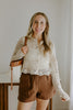 Crochet Cardigan Sweater - Natural