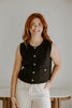 Sleeveless Knit Vest - Black