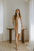Striped Linen Dress - Brown/Cream
