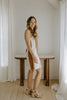 Striped Linen Dress - Brown/Cream
