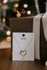 Script Heart Necklace - Gold