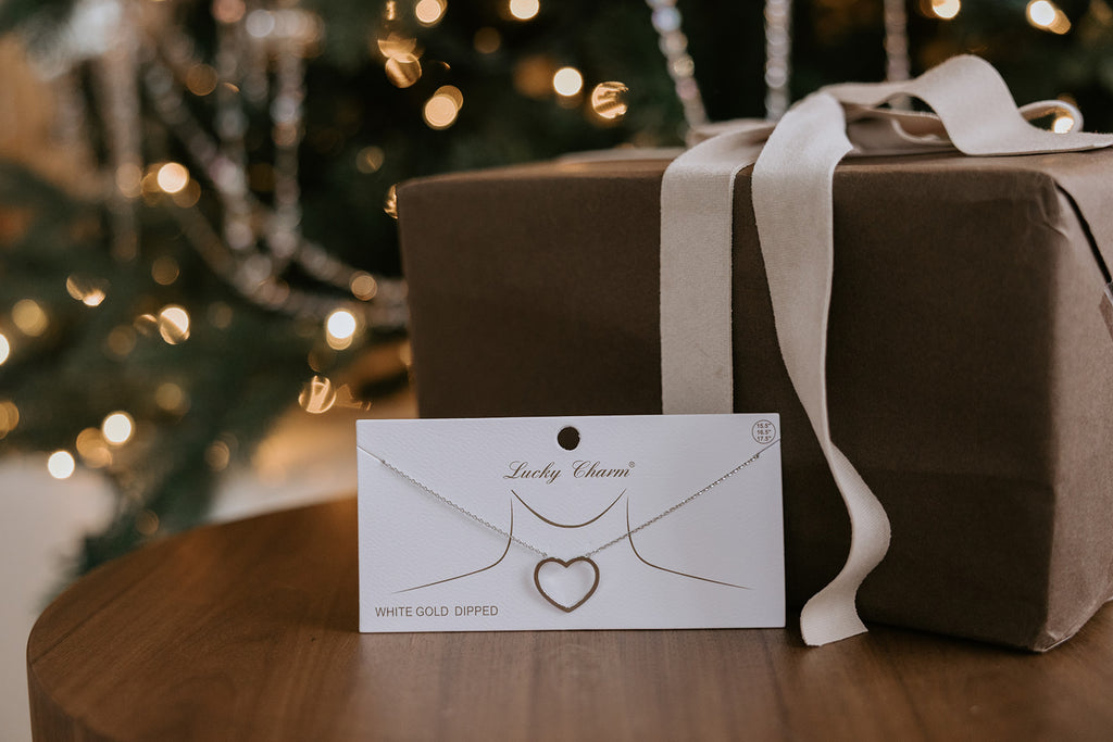 Silver - Floating Heart Necklace