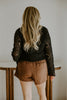 Crochet Cardigan Sweater - Black