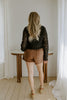 Crochet Cardigan Sweater - Black