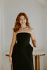 Strapless Linen Midi - Black