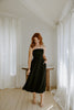 Strapless Linen Midi - Black