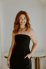 Strapless Linen Midi - Black