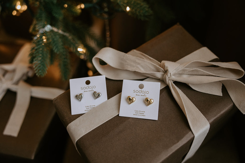 Heart Earrings - Gold