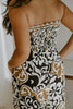 Strapless Printed Pant Suit - Neutral