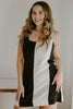 Striped Linen Dress - Black/Cream