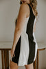 Striped Linen Dress - Black/Cream