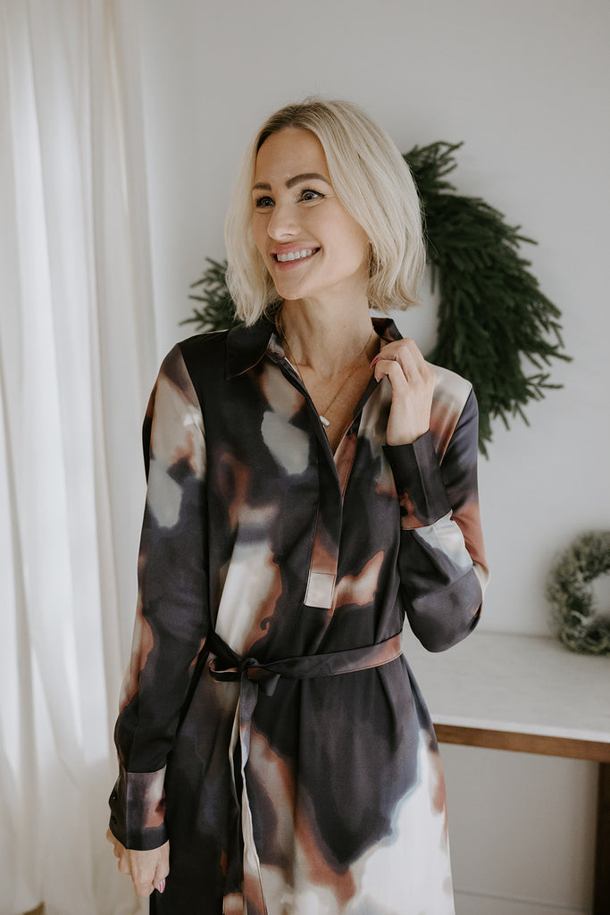 Midnight Winter - Shirt Dress