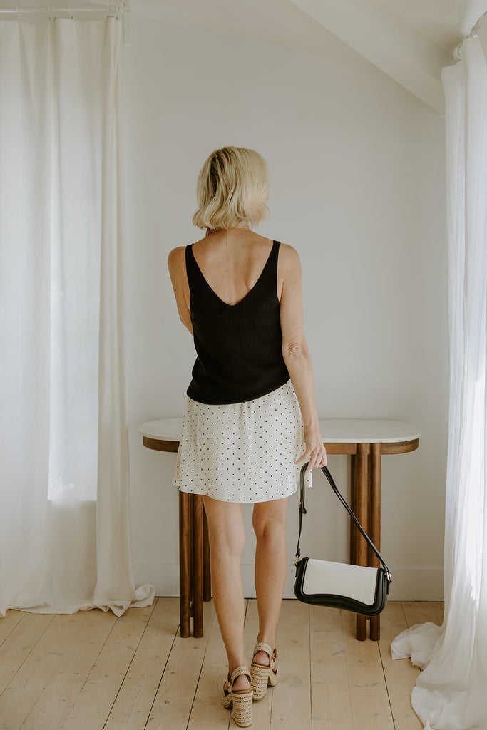 Polka Dot Skort - Ivory