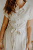 Button Down Midi Shirt Dress - Oat