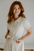 Button Down Midi Shirt Dress - Oat