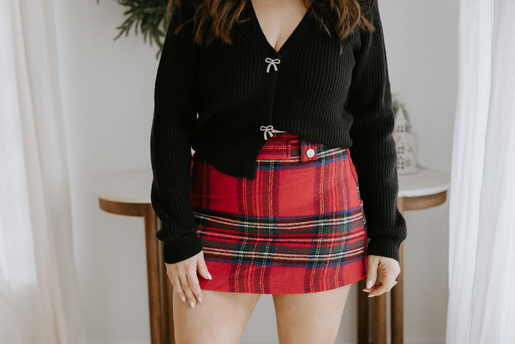 Holiday Plaid Skort