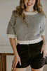 Black & White Contrast Stitch Sweater