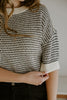 Black & White Contrast Stitch Sweater