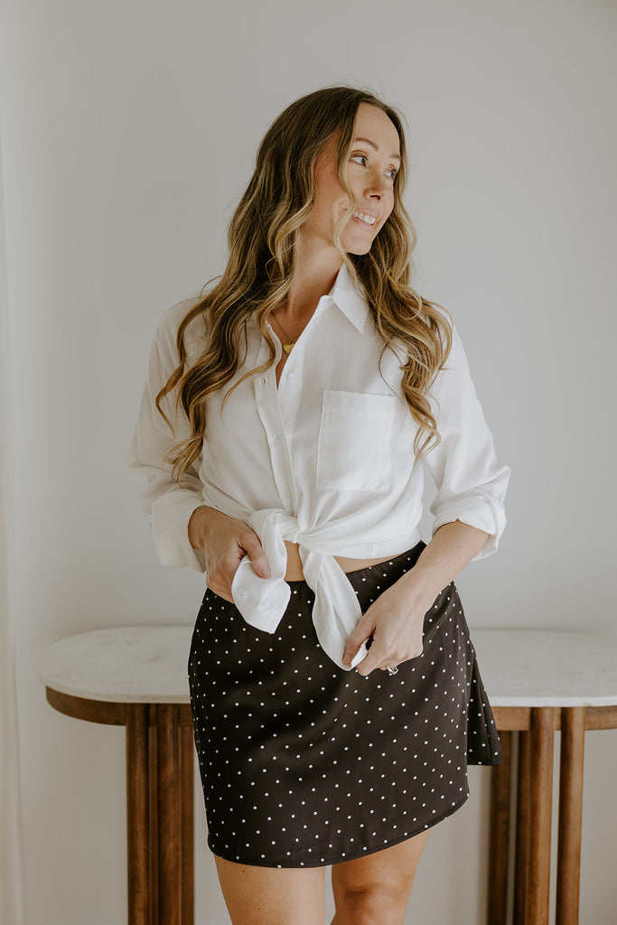 Polka Dot Skort - Black