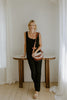 Linen Tank and Pant Set - Black
