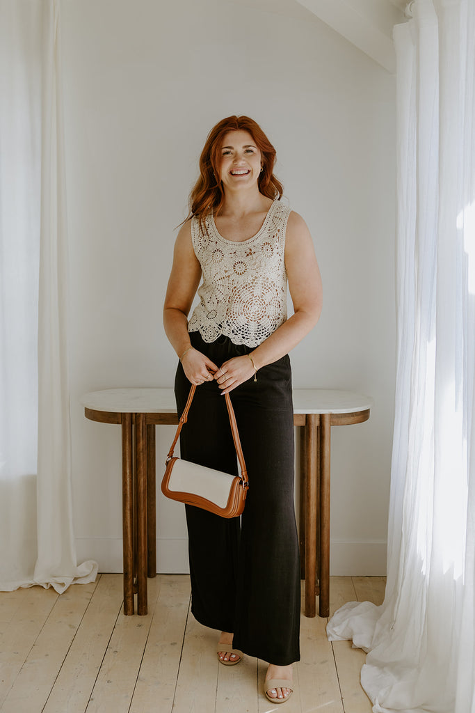Canvas Shoulder Bag - Tan
