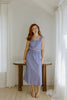 Striped Top And Skirt Set - Blue
