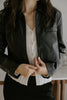 Zip Front Crop Faux Leather Jacket