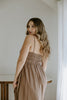 Lightweight Ruched Top Midi Dress - Mocha