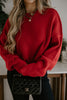 Exposed Seam Sweater - Red