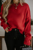 Exposed Seam Sweater - Red