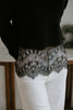Lace Hem Sweater - Black