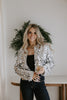 Sequin Crop Jacket - Silver