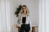Sequin Crop Jacket - Silver