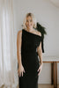 Black Maxi Dress with Shoulder Detail