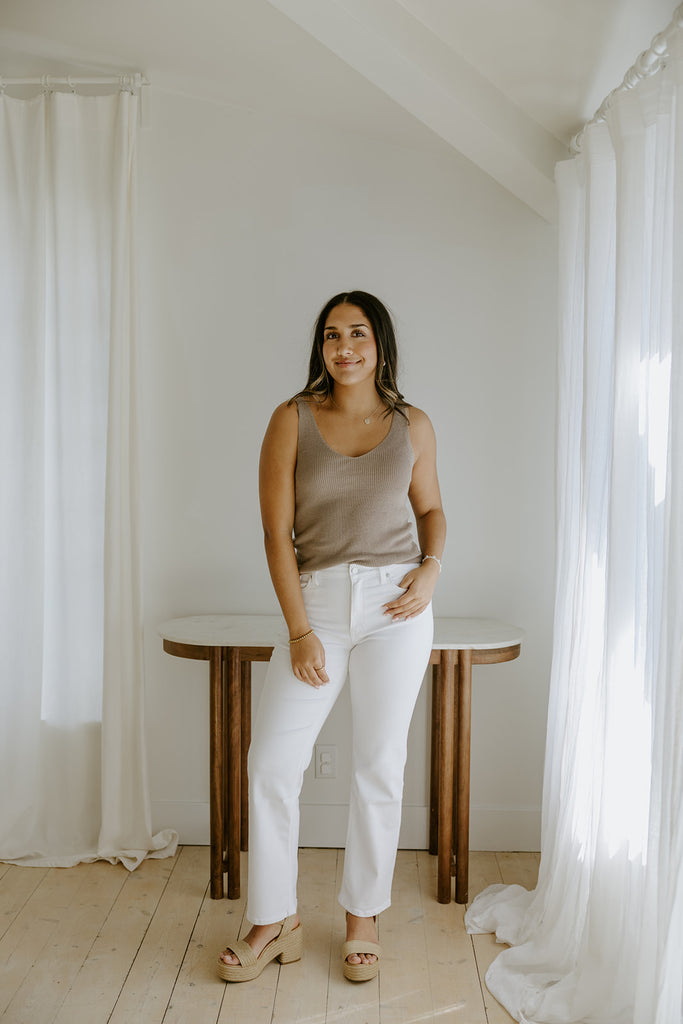Lightweight Knit Tank - Moon Rock