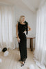 Black Maxi Dress with Shoulder Detail