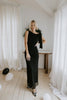 Black Maxi Dress with Shoulder Detail