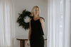 Black Maxi Dress with Shoulder Detail