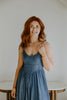Corset Style Midi Dress - Medium Denim