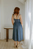 Corset Style Midi Dress - Medium Denim
