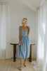 Corset Style Midi Dress - Light Blue