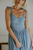 Corset Style Midi Dress - Light Blue