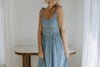 Corset Style Midi Dress - Light Blue