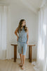 Denim Stretchy Dress - Light Blue