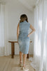 Denim Stretchy Dress - Light Blue