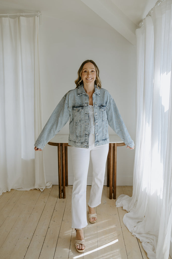 Oversized Washed Denim Jacket