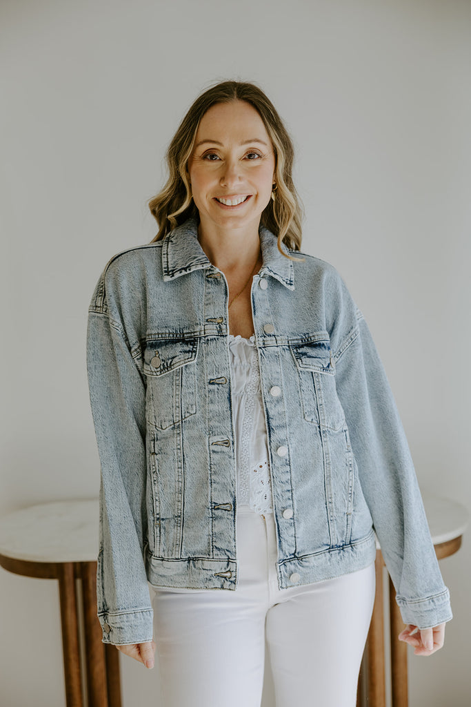 Oversized Washed Denim Jacket