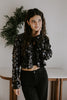 Sequin Crop Jacket - Black