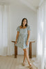 Denim Dress with Floral Print